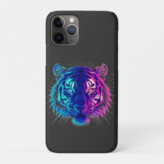 Neon White Tiger – Glowing Cyberpunk Wildlife Art Case-Mate iPhone Case (Achterkant)