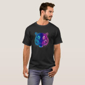 Neon White Tiger – Glowing Cyberpunk Wildlife Art T-shirt (Voorkant volledig)