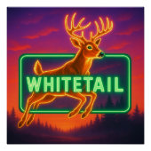 Neon Whitetail Poster Print (Voorkant)
