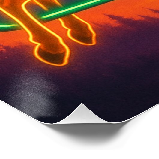 Neon Whitetail Poster Print (Hoek)