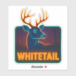 Neon Whitetail Vinyl Sticker