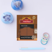 Neon Wild West Cowboy over de Graduation Party Flyer (Enkel)