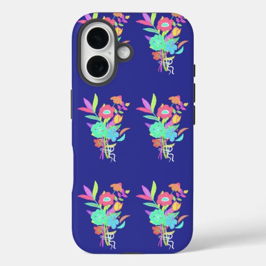 Neon Wilde Bloemen Case-Mate iPhone Case (Achterkant)