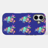 Neon Wilde Bloemen Case-Mate iPhone Case (Achterkant (horizontaal))