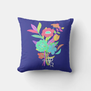 Neon Wilde Bloemen Kussen