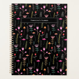 Neon Wildflower, aangepaste monogram Planner