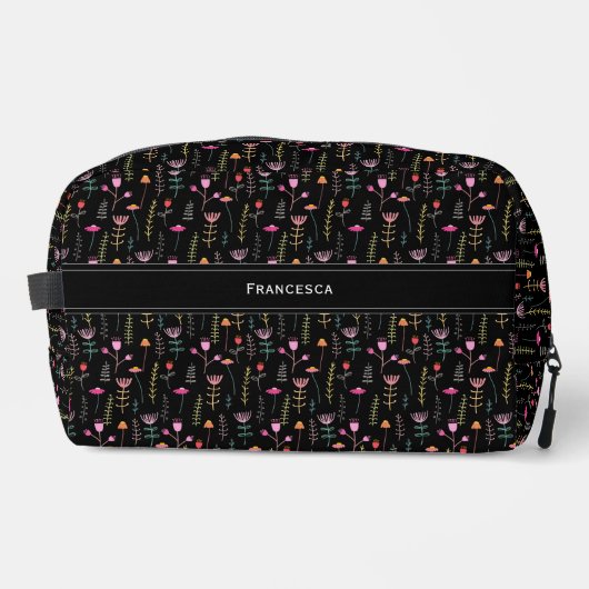 Neon Wildflower, aangepaste monogram Toilettasje (Voorkant)
