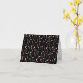 Neon Wildflower op Black (leeg voor uw bericht) Kaart (Gele Bloem)
