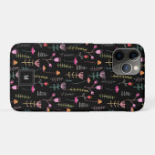 Neon Wildflower op zwart, Case-Mate iPhone Case (Achterkant (horizontaal))