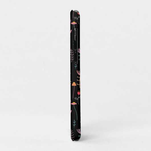 Neon Wildflower op zwart, Case-Mate iPhone Case (Achterkant/links)