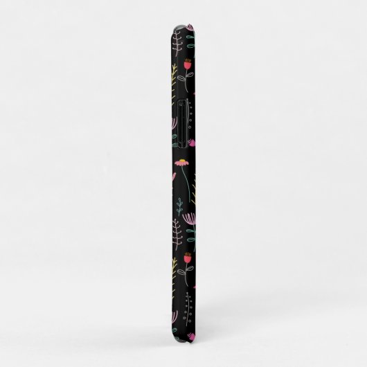 Neon Wildflower op zwart, Case-Mate iPhone Case (Achterkant/rechts)