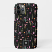 Neon Wildflower op zwart, Case-Mate iPhone Case (Achterkant)