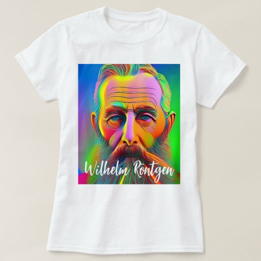 Neon Wilhelm Röntgen T-shirt (Design voorkant)