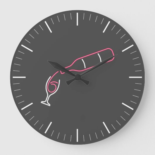 Neon Wine Puring Grote Klok (Voorkant)