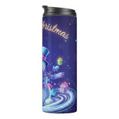 Neon Winter Galaxy Kerstgroet Thermosbeker (Geroteerd rechts)