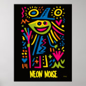 Neon Witch Poster - Levendige Pop Art Halloween De (Voorkant)