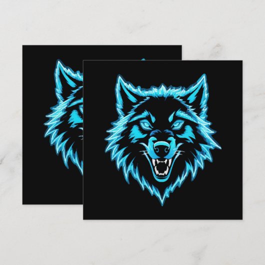Neon Wolf (Voorkant / Achterkant)