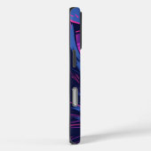 Neon Wolf Abstract Art iPhone Case – Bold Cyberpun (Achterkant / Rechts)