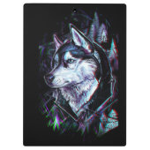 Neon Wolf Clipboard Klembord (Achterkant)