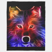 NEON WOLF FLEECE DEKEN (Voorkant)