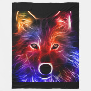 NEON WOLF FLEECE DEKEN