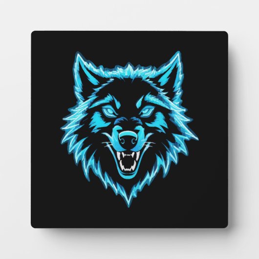 Neon Wolf Fotoplaat (Voorkant)