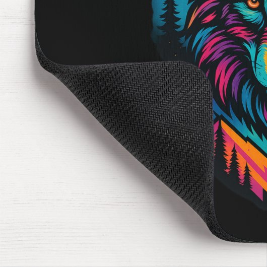 Neon Wolf Horizon Muismat (Hoek)