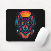 Neon Wolf Horizon Muismat (Met muis)