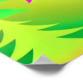 Neon Wolf in het Abstracte bos Poster (Hoek)