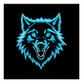 Neon Wolf Perfect Poster (Voorkant)