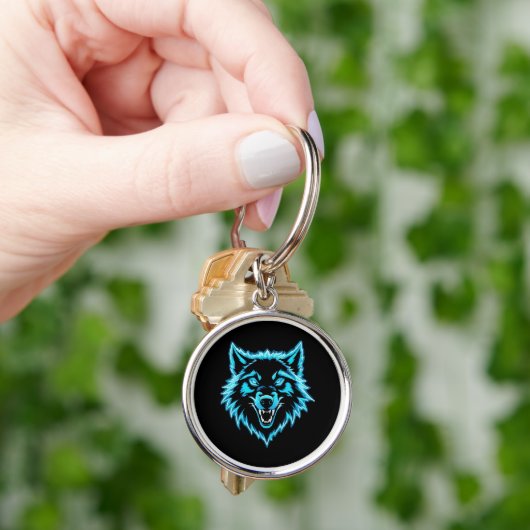 Neon Wolf Sleutelhanger (Hand)