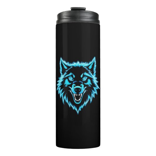 Neon Wolf Thermosbeker (Voorkant)