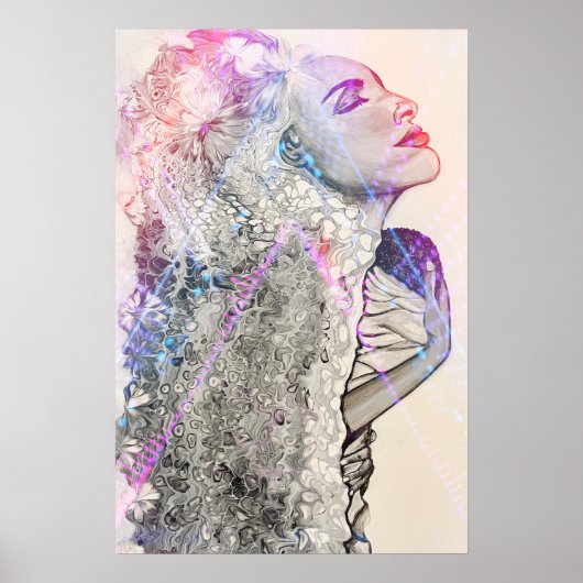 Neon Woman and Child Print (Voorkant)