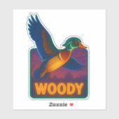 Neon Wood Duck Sticker (Vel)