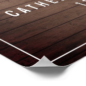 Neon Wood Til Death Neon Heart Weddenschap Welkom Poster (Hoek)