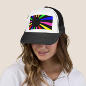 Neon World Flag Trucker Pet (In situ)
