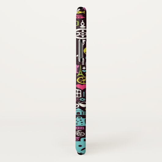 Neon World Icons Pattern Case-Mate iPhone Case (Achterkant / rechts)