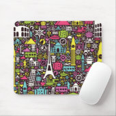 Neon World Icons Pattern Muismat (Met muis)