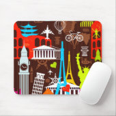 Neon World Travel Pattern Muismat (Met muis)