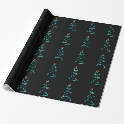 neon xmas - structuur cadeaupapier (Uitgerold)