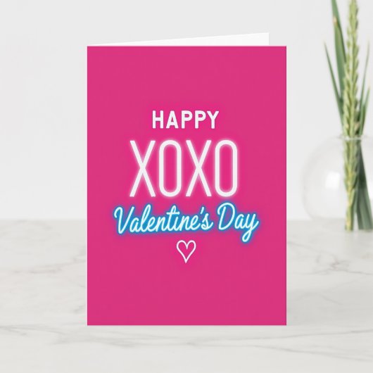 Neon Xoxo Valentijnskaart Kaart (Voorkant)
