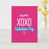 Neon Xoxo Valentijnskaart Kaart (Gele Bloem)