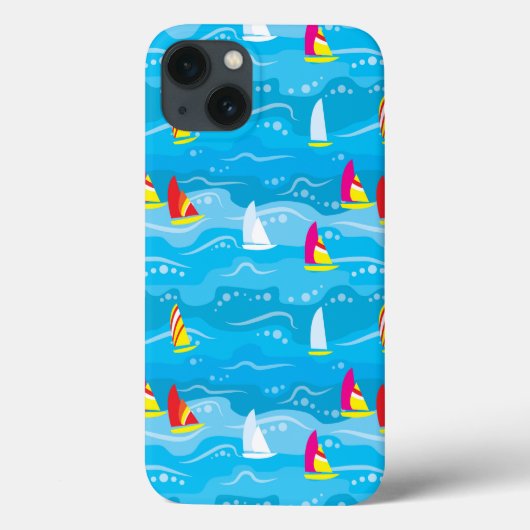 Neon Yacht Pattern Case-Mate iPhone Case (Achterkant)