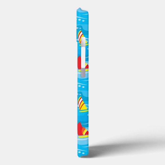 Neon Yacht Pattern Case-Mate iPhone Case (Achterkant / Links)