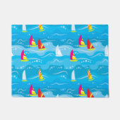 Neon Yacht Pattern Deurmat (Voorkant)