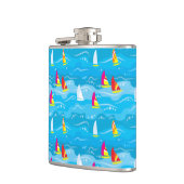 Neon Yacht Pattern Heupfles (Links)