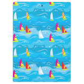 Neon Yacht Pattern Klembord (Achterkant)