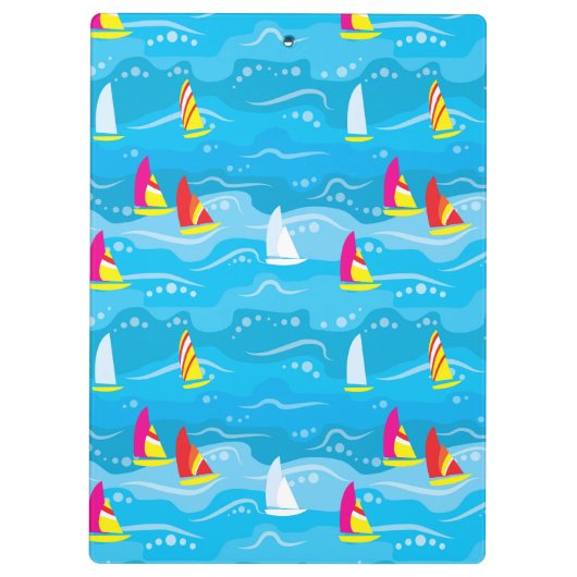 Neon Yacht Pattern Klembord (Achterkant)