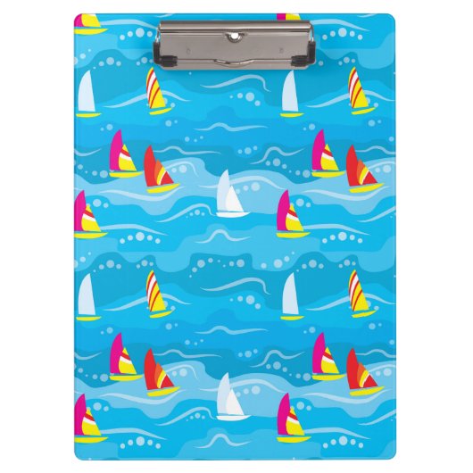 Neon Yacht Pattern Klembord (Voorkant)