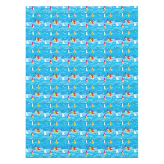 Neon Yacht Pattern Tafelkleed (Voorkant)